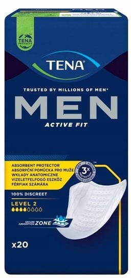 Впитывающие прокладки, для мужчин Active Fit Level 2, 20 шт. Tena, Essity Poland
Впитывающие прокладки, для мужчин Active Fit Level 2, 20 шт. Tena, Essity Poland