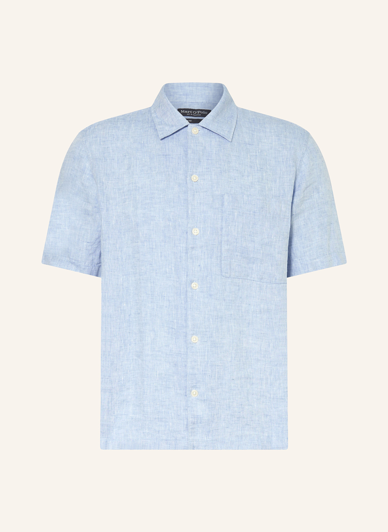 Льняная рубашка классического кроя с короткими рукавами Marc O'Polo, голубой
Льняная рубашка классического кроя с короткими рукавами Marc O'Polo, голубой