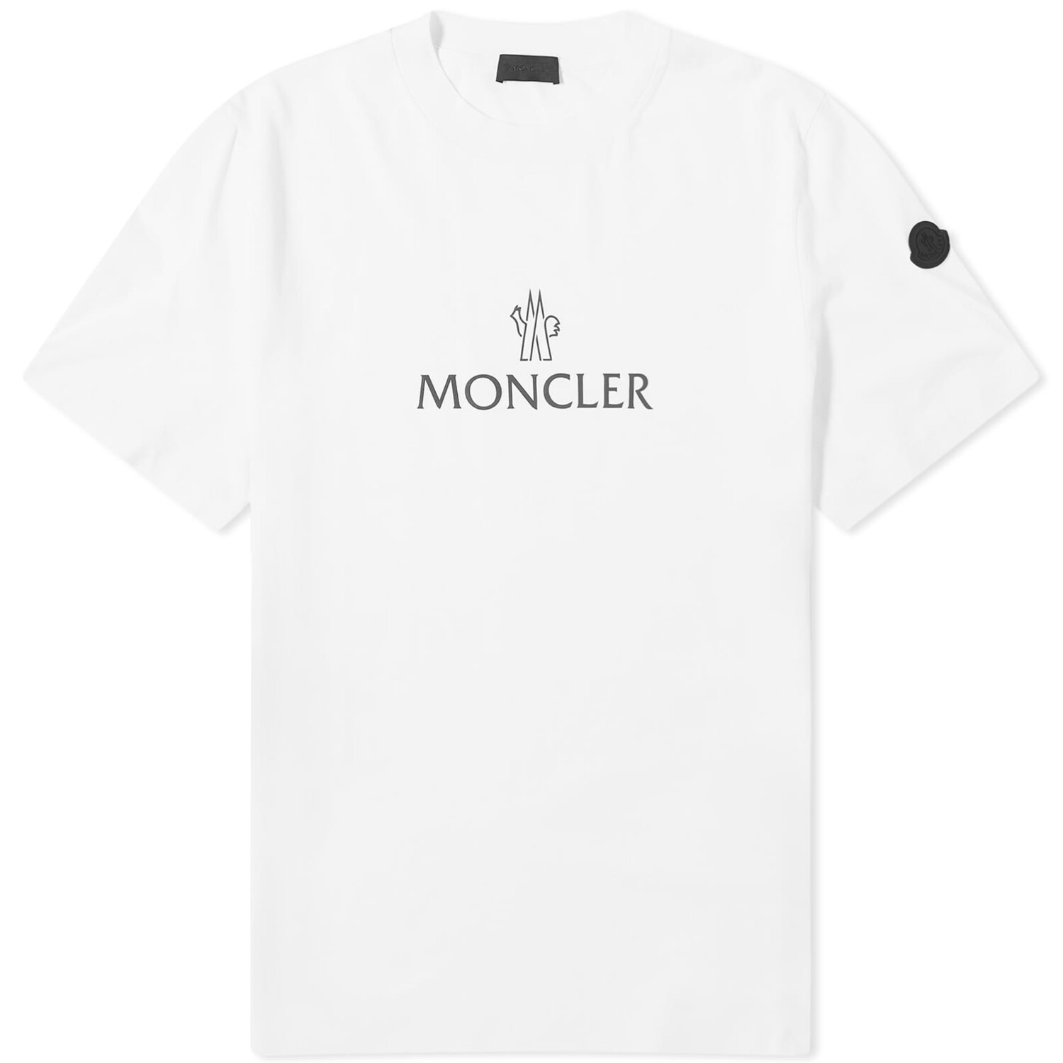 Футболка Moncler Text Logo, белый 
Футболка Moncler Text Logo, белый