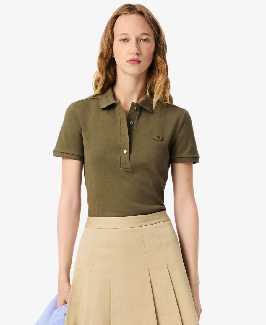 Женская поло-рубашка LACOSTE с коротким рукавом, приталенного кроя LACOSTE USA, Green
Женская поло-рубашка LACOSTE с коротким рукавом, приталенного кроя LACOSTE USA, Green