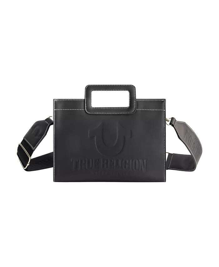Сумка-тоут среднего размера в современном стиле с мотивом подковы True Religion, черный
Сумка-тоут среднего размера в современном стиле с мотивом подковы True Religion, черный