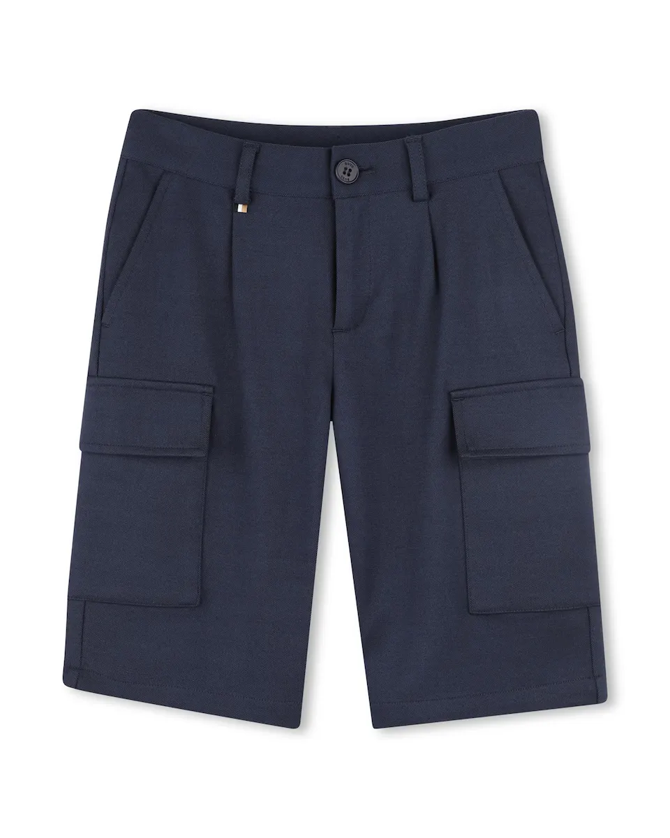 Шорты-бермуды для мальчиков с карманами-карго и шлевками для ремня на талии BOSS Kidswear, тёмно-синий
Шорты-бермуды для мальчиков с карманами-карго и шлевками для ремня на талии BOSS Kidswear, тёмно-синий