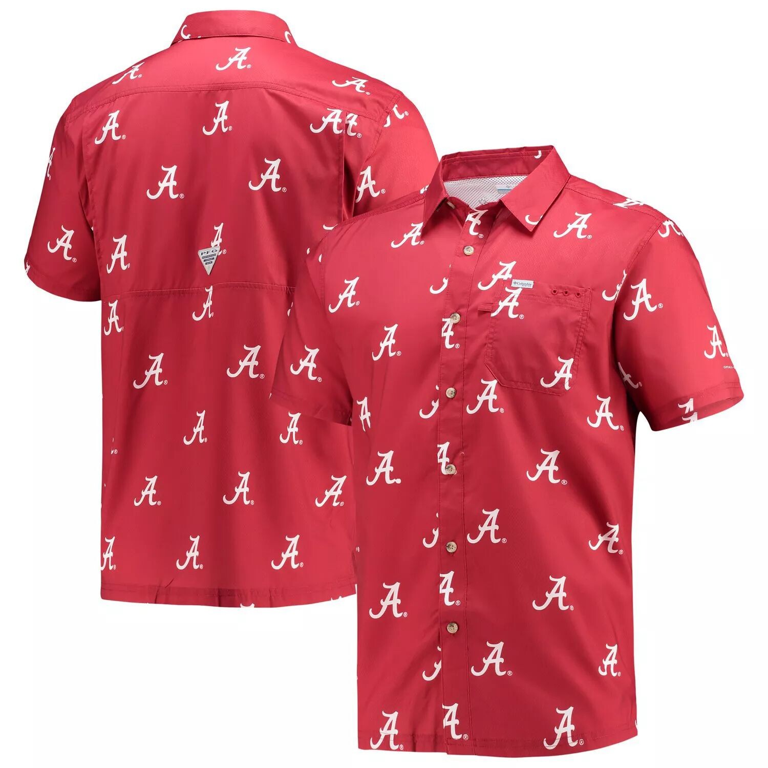 Мужская рубашка на пуговицах Columbia Crimson Alabama Crimson Tide Super Slack Tide Omni-Shade
Мужская рубашка на пуговицах Columbia Crimson Alabama Crimson Tide Super Slack Tide Omni-Shade