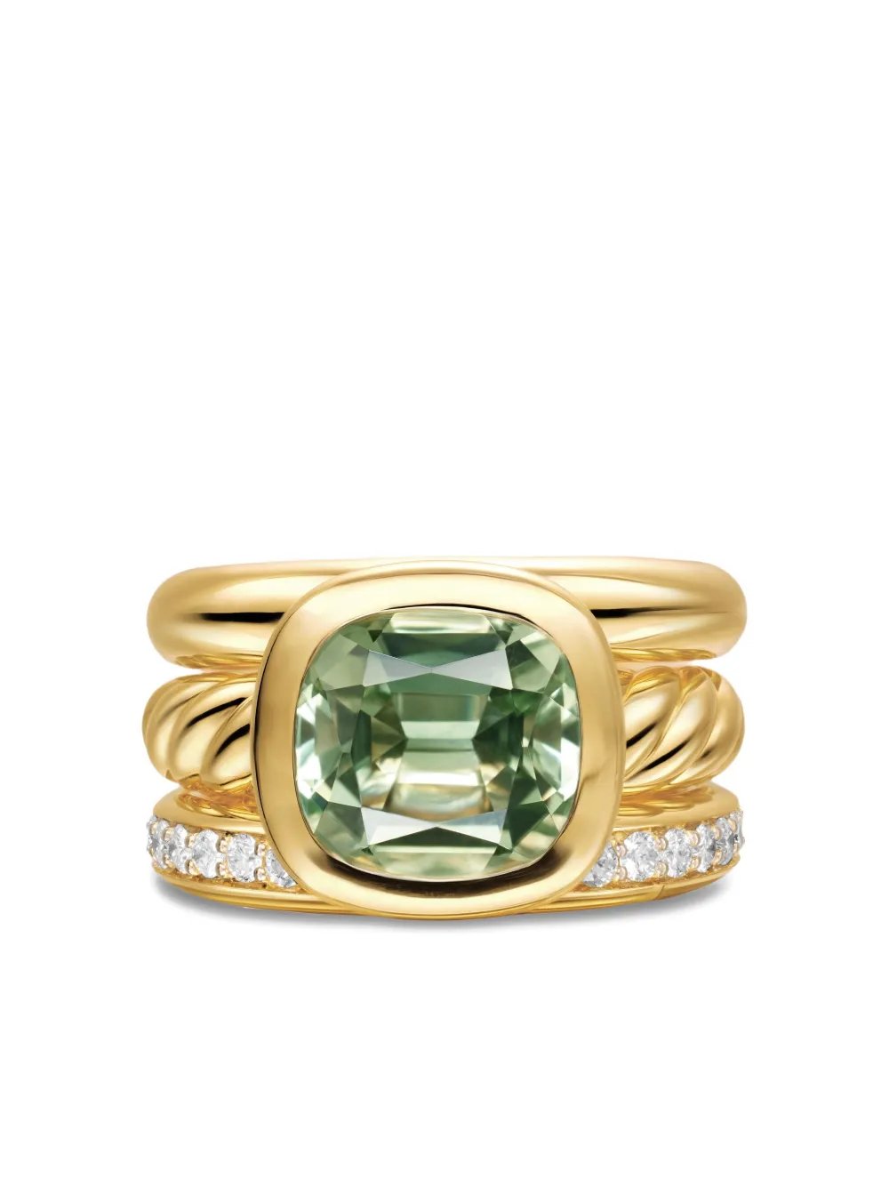 Кольцо DY Mercer Four Row из желтого золота с бриллиантами и празиолитом David Yurman, золотой
Кольцо DY Mercer Four Row из желтого золота с бриллиантами и празиолитом David Yurman, золотой