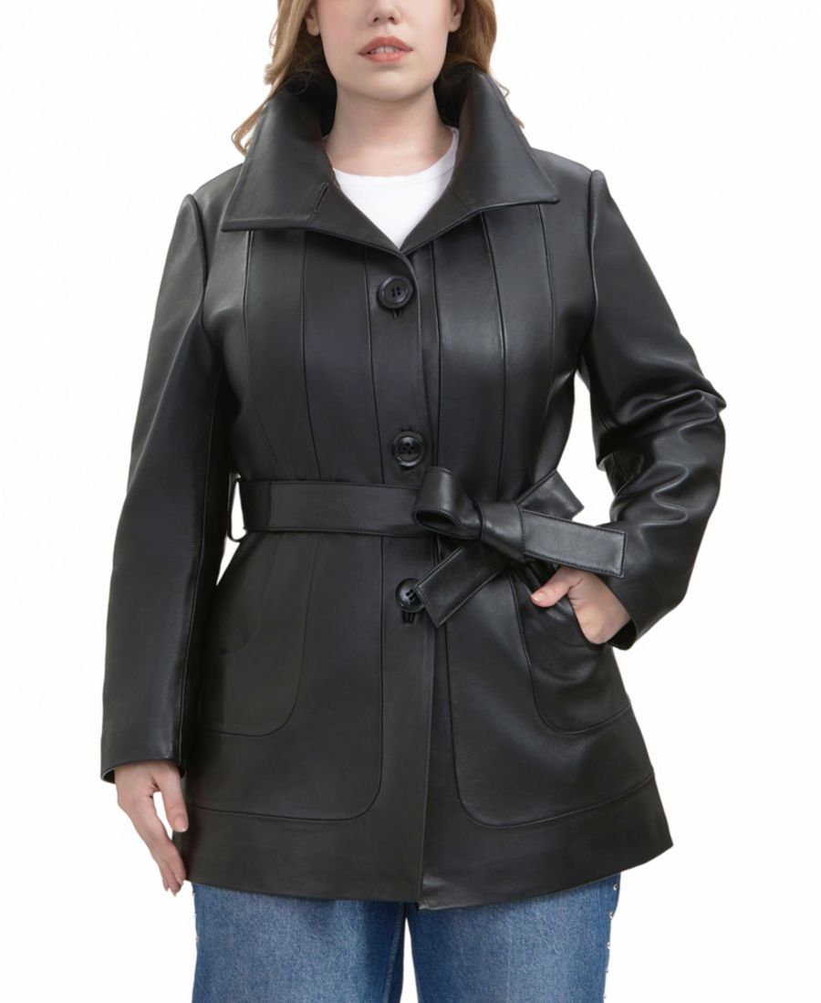 Кожаное пальто Erika больших размеров BGSD, Black
Кожаное пальто Erika больших размеров BGSD, Black