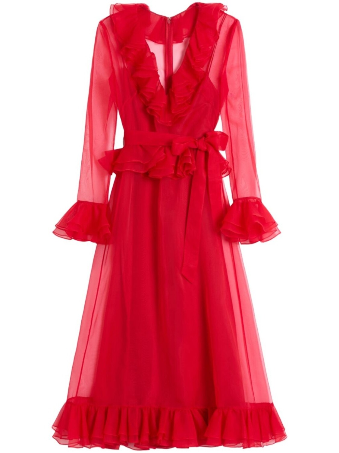 Valentino Garavani платье миди из органзы, красный
Valentino Garavani платье миди из органзы, красный