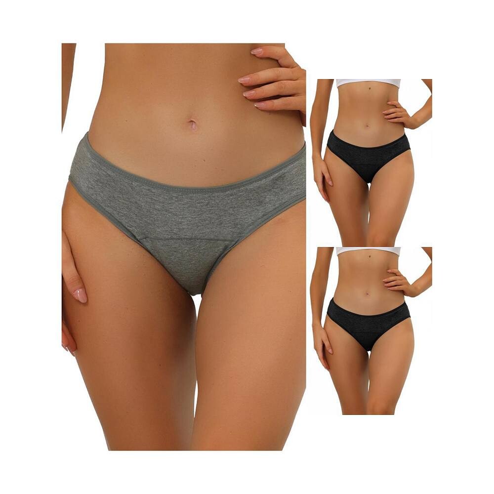 3 упаковки женского нижнего белья, трусики-хипстеры со средней посадкой, доступны в размерах больших размеров ALLEGRA K, цвет Black Gray
3 упаковки женского нижнего белья, трусики-хипстеры со средней посадкой, доступны в размерах больших размеров ALLEGRA K, цвет Black Gray