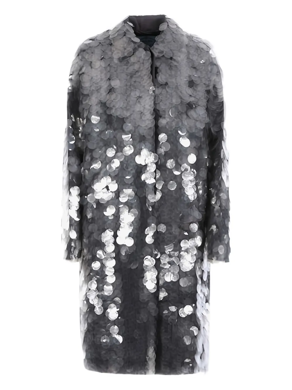 Пальто с пайетками и воротником Prada, серый
Пальто с пайетками и воротником Prada, серый