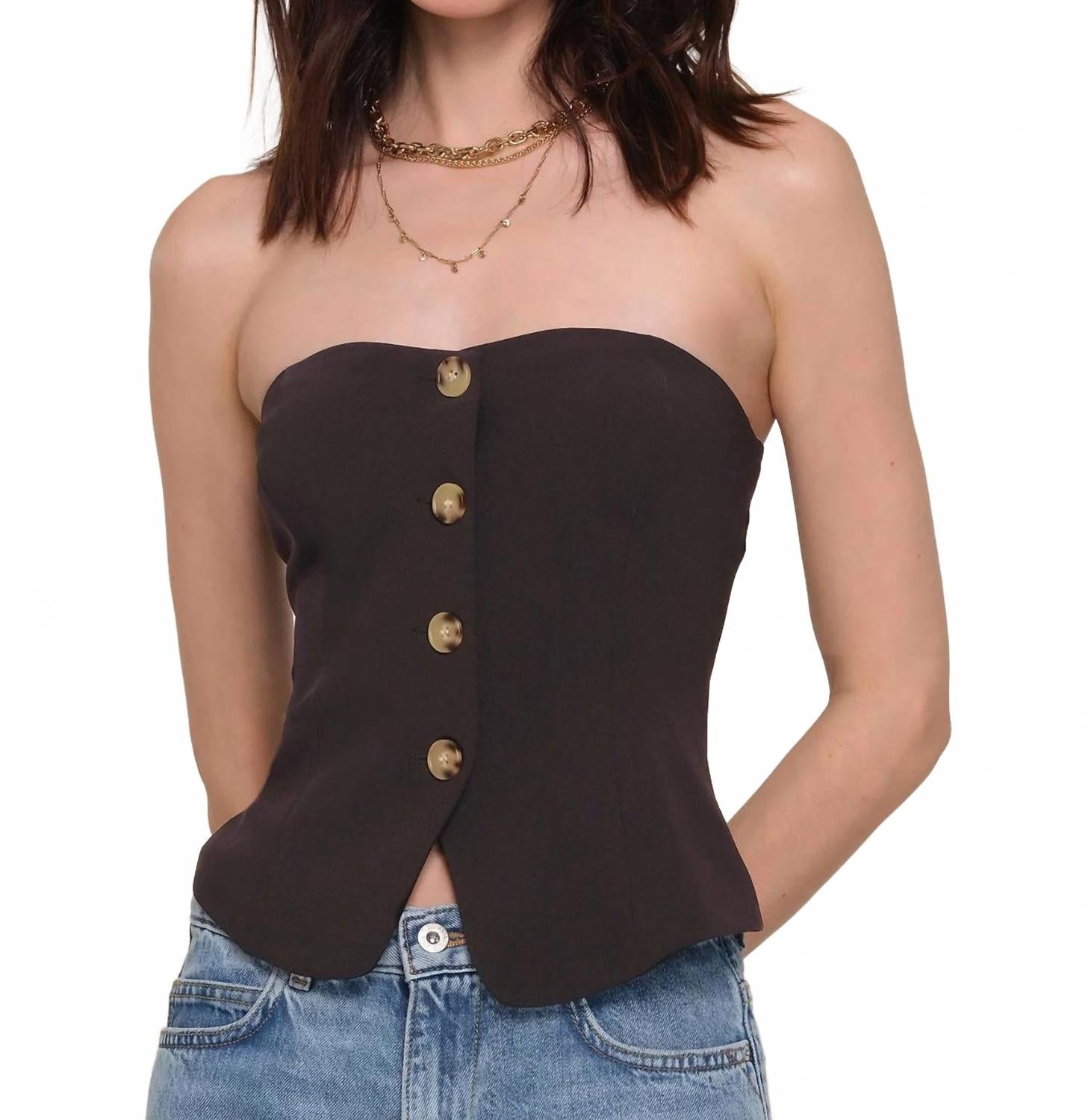 Heartloom Топ без бретелей Anita, черный
Heartloom Топ без бретелей Anita, черный