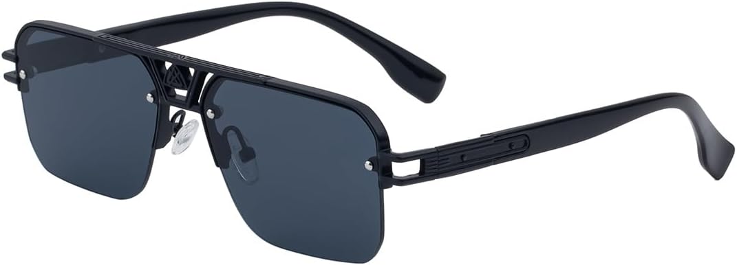 Мужские винтажные солнцезащитные очки, полуметаллическая оправа, защита от УФ-излучения UV400, ретро-стиль, идеально подходят для ежедневных поездок на работу и вождения GDKPJDT, 1
Мужские винтажные солнцезащитные очки, полуметаллическая оправа, защита от УФ-излучения UV400, ретро-стиль, идеально подходят для ежедневных поездок на работу и вождения GDKPJDT, 1