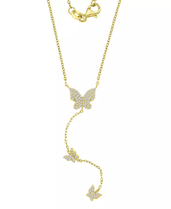 Ожерелье-Лариат с тремя бабочками и кубическим цирконием из стерлингового серебра с 14-каратным золотом, длина 16 дюймов + удлинитель 2 дюйма Macy'S, gold
Ожерелье-Лариат с тремя бабочками и кубическим цирконием из стерлингового серебра с 14-каратным золотом, длина 16 дюймов + удлинитель 2 дюйма Macy'S, gold