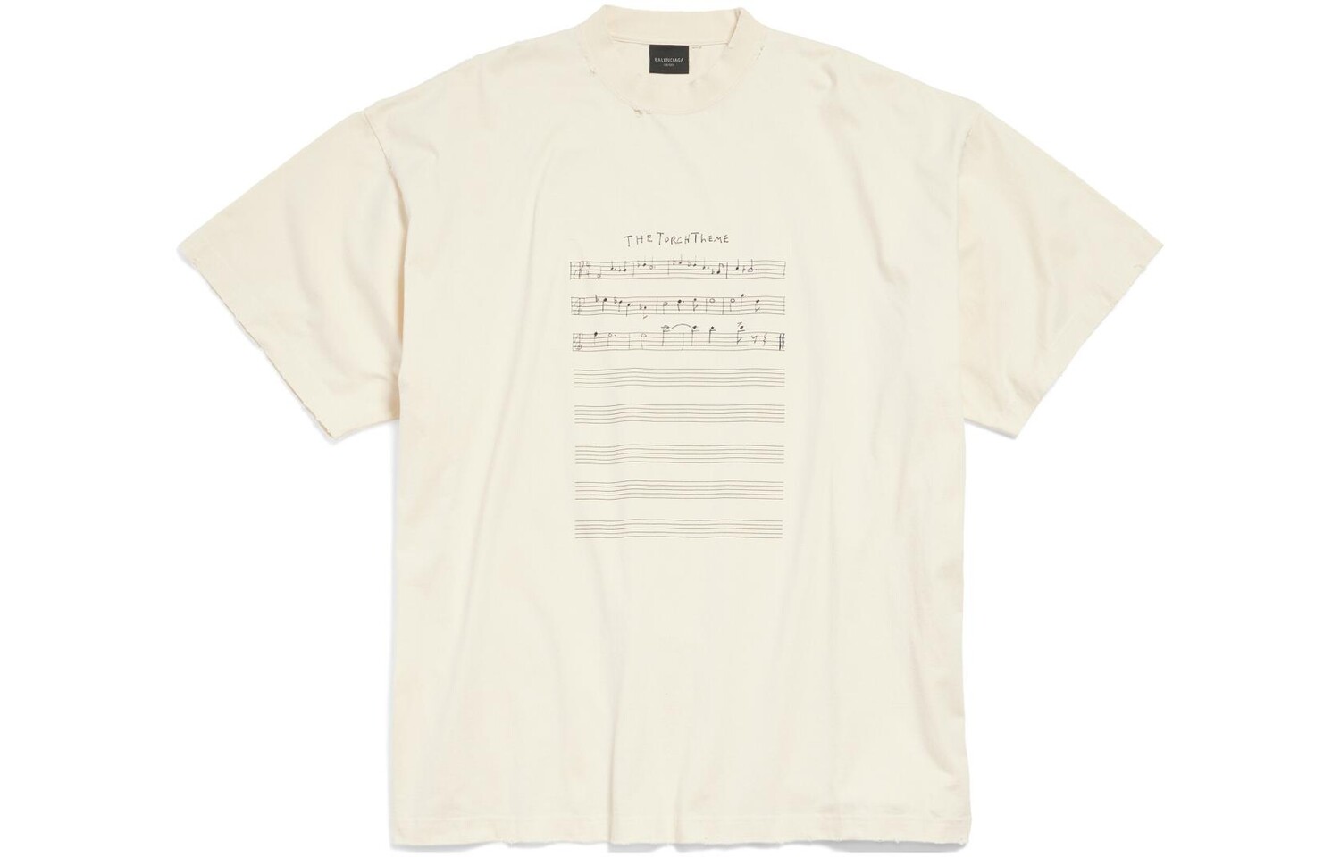 Футболка мужская Balenciaga с принтом нот, бежевый
Футболка мужская Balenciaga с принтом нот, бежевый