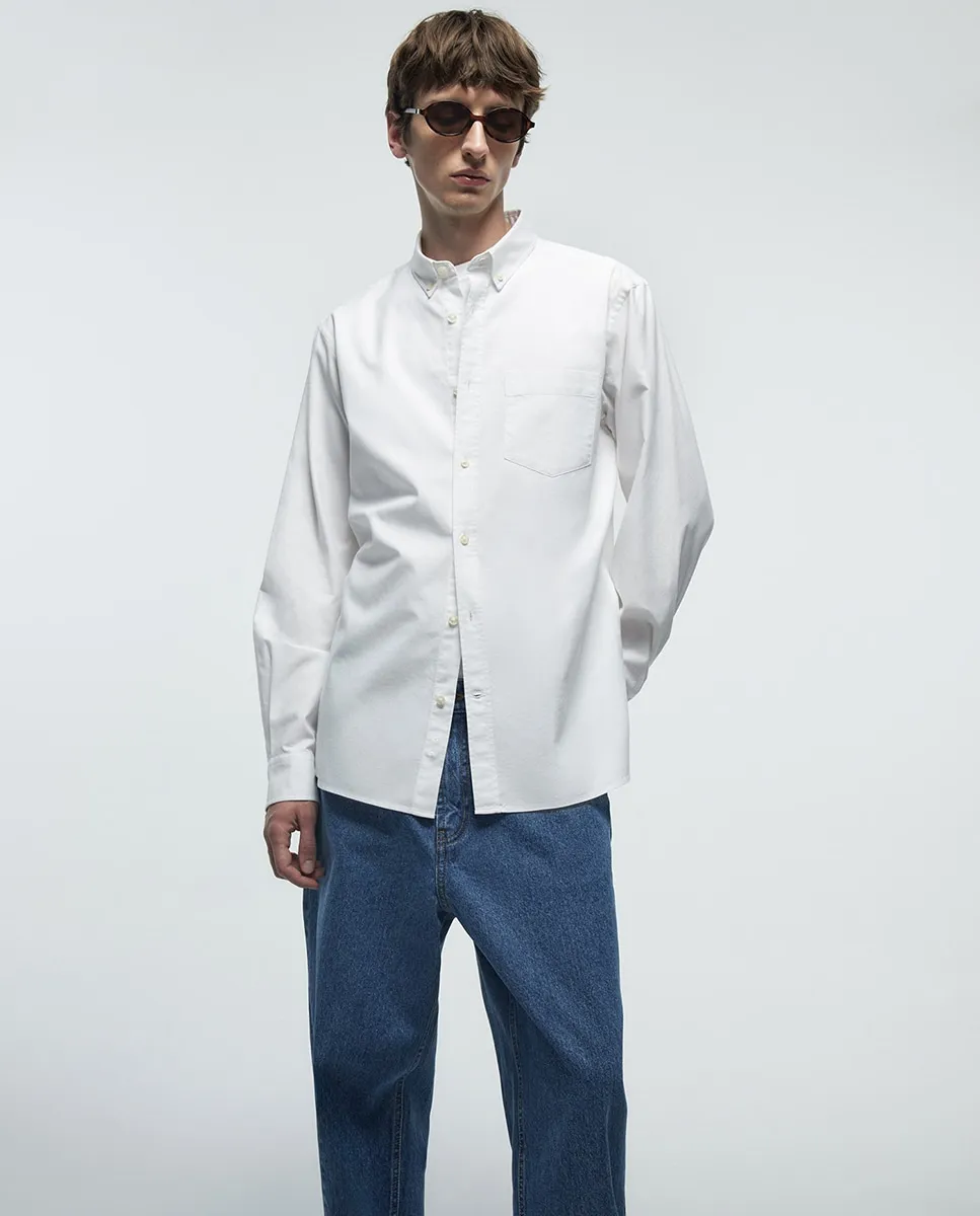 Обычная оксфордская рубашка Sfera, белый
Обычная оксфордская рубашка Sfera, белый