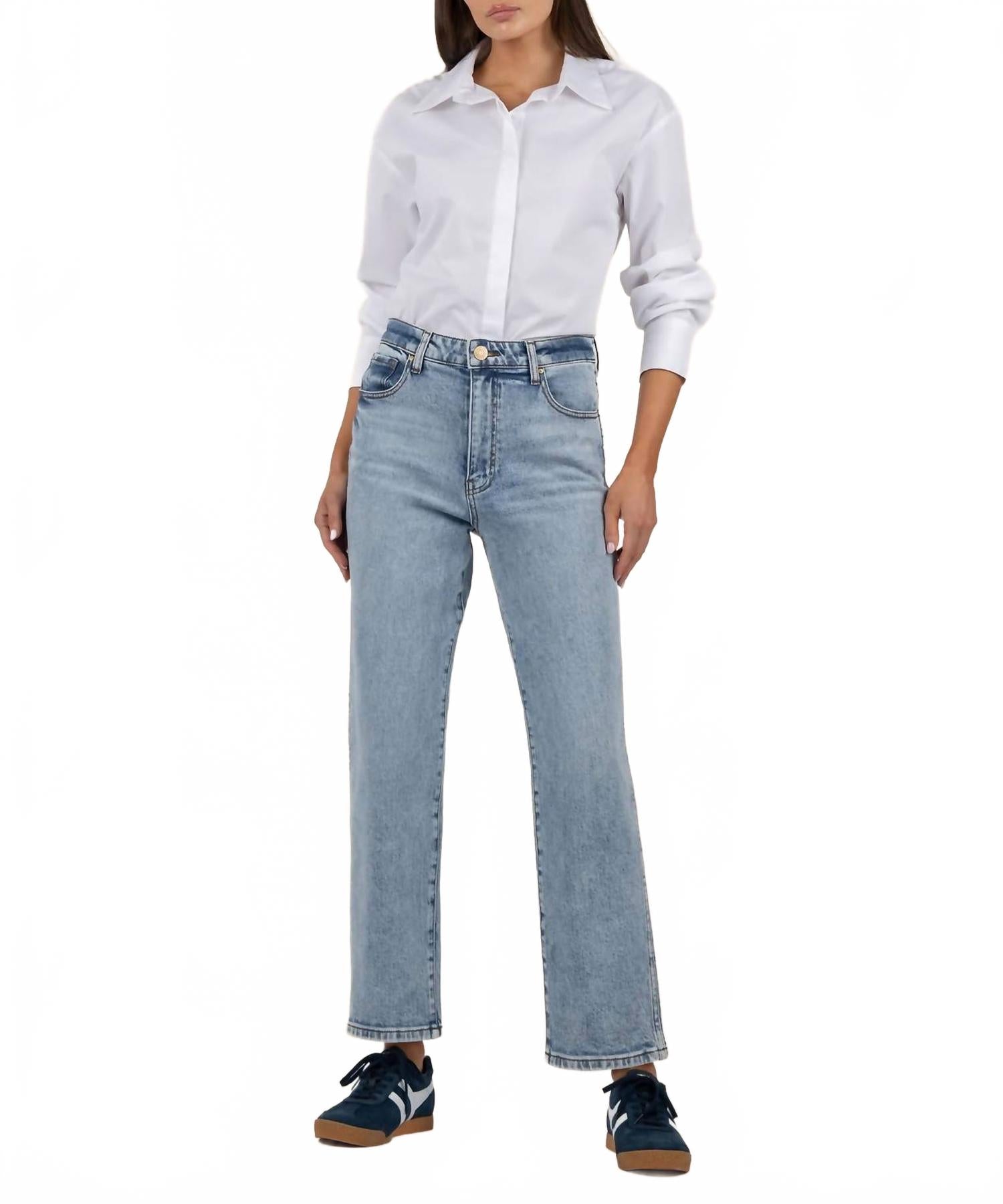 Джинсы Melissa с высокой посадкой и прямыми штанинами в цвете Steadfast KUT FROM THE KLOTH, Steadfast
Джинсы Melissa с высокой посадкой и прямыми штанинами в цвете Steadfast KUT FROM THE KLOTH, Steadfast