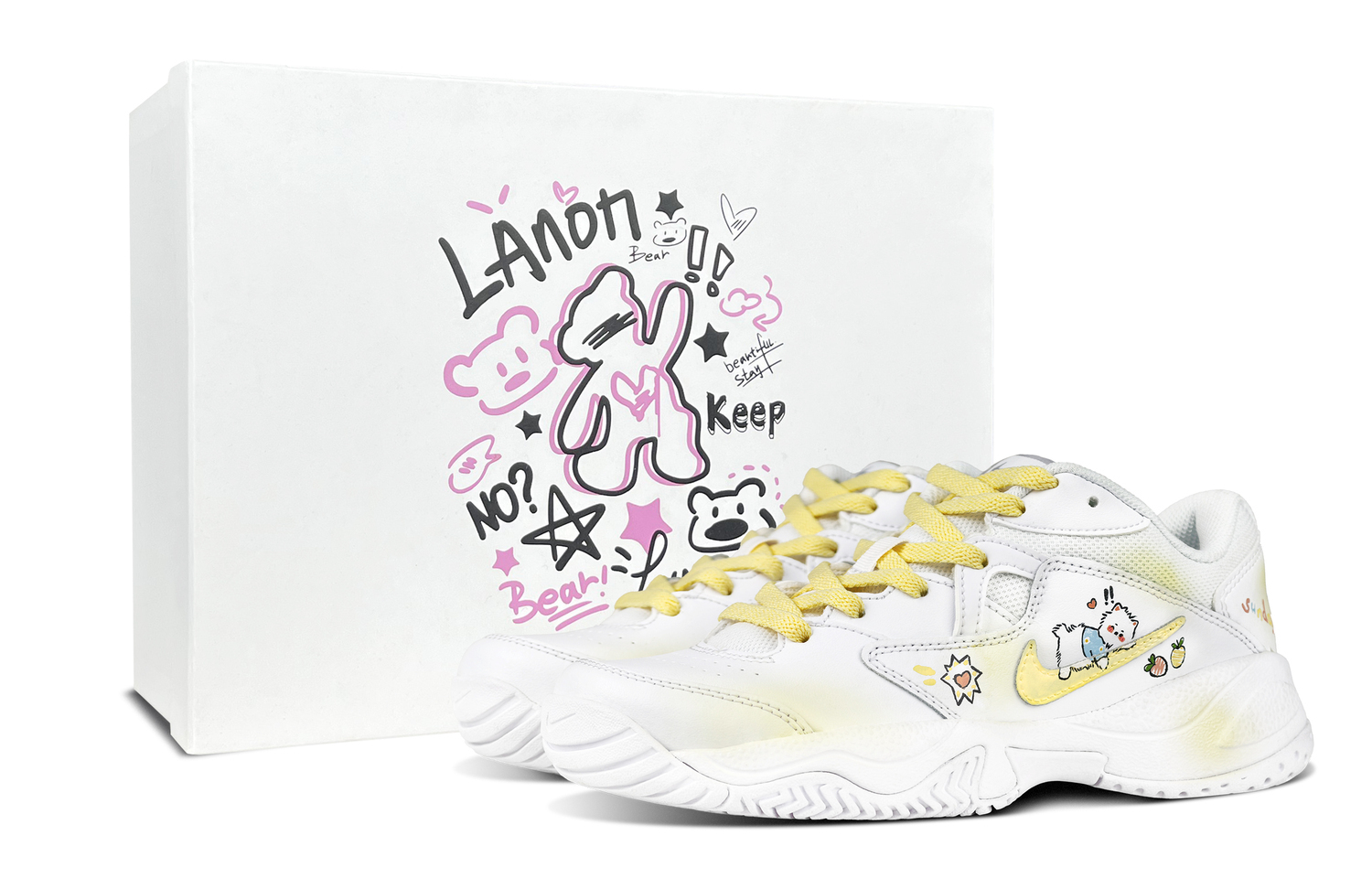 Nike Кроссовки Court Lite 2 Papa Kitten Special Box Abrasion Resistant Low top Tennis Shoes Women's White Yellow
Nike Кроссовки Court Lite 2 Papa Kitten Special Box Abrasion Resistant Low top Tennis Shoes Women's White Yellow