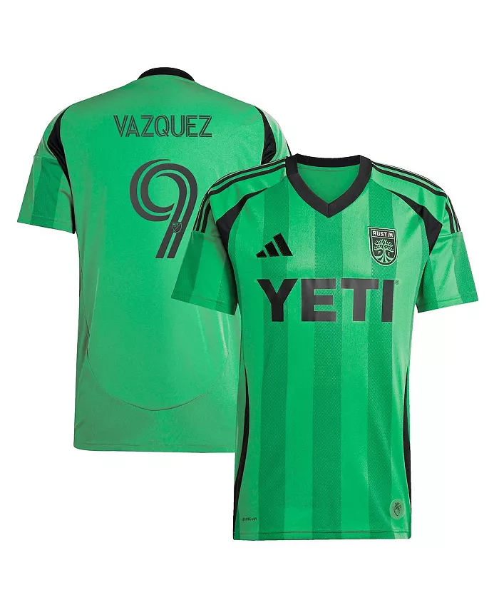 Мужская реплика футболки игрока Brandon Vazquez зеленого цвета Austin FC 2025 The Heartbeat Kit adidas
Мужская реплика футболки игрока Brandon Vazquez зеленого цвета Austin FC 2025 The Heartbeat Kit adidas