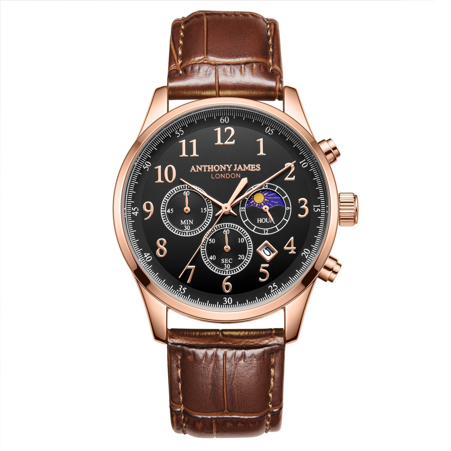 Часы ручной сборки с хронографом Moonphase, розово-черные Anthony James, черный, Коричневый, Часы ручной сборки с хронографом Moonphase, розово-черные Anthony James, черный
Часы ручной сборки с хронографом Moonphase, розово-черные Anthony James, черный, Коричневый, Часы ручной сборки с хронографом Moonphase, розово-черные Anthony James, черный