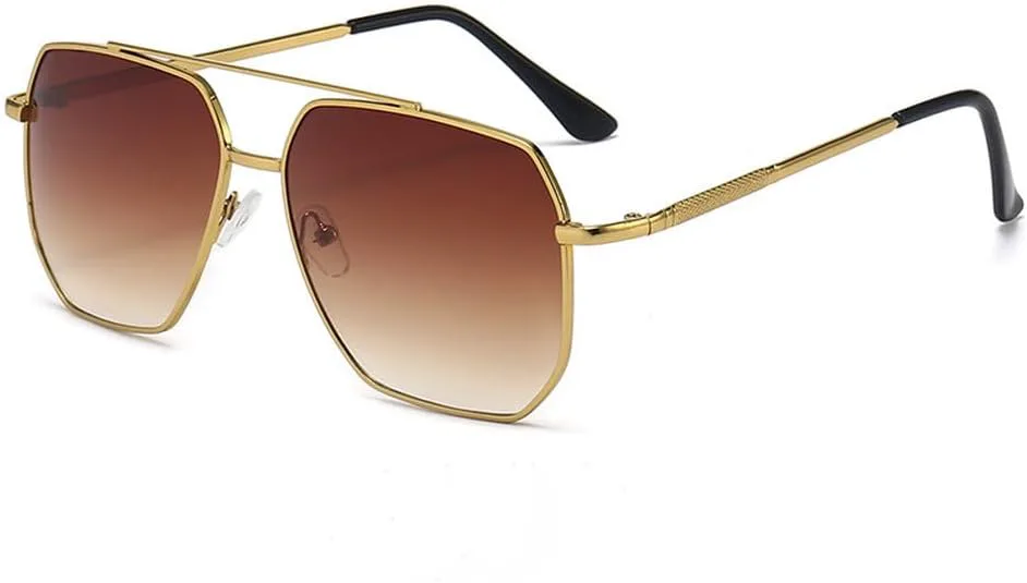 Солнцезащитные очки LVTFCO Polygon Metal для мужчин и женщин, модные очки для вождения, мужские и женские, с защитой от УФ-излучения UV400, C3 Gradient Brown
Солнцезащитные очки LVTFCO Polygon Metal для мужчин и женщин, модные очки для вождения, мужские и женские, с защитой от УФ-излучения UV400, C3 Gradient Brown