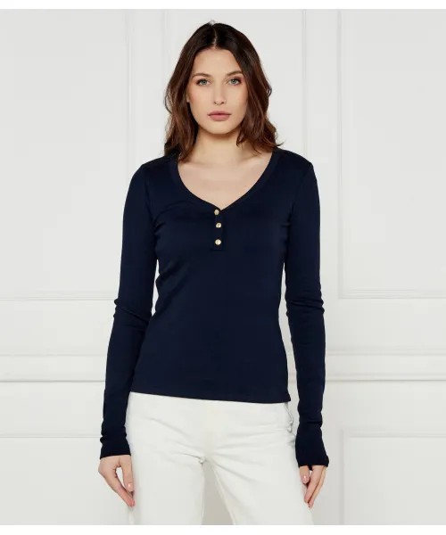 Блузка Хенли Slim fit Tommy Hilfiger, синий 
Блузка Хенли Slim fit Tommy Hilfiger, синий