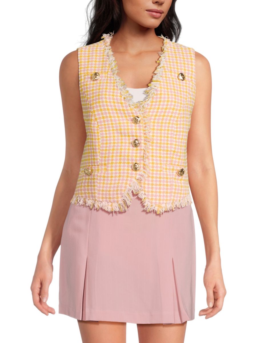 Жилет из твида Дана с бахромой Walter Baker, цвет Pink Multi Tweed, Розовый, Жилет из твида Дана с бахромой Walter Baker, цвет Pink Multi Tweed
Жилет из твида Дана с бахромой Walter Baker, цвет Pink Multi Tweed, Розовый, Жилет из твида Дана с бахромой Walter Baker, цвет Pink Multi Tweed