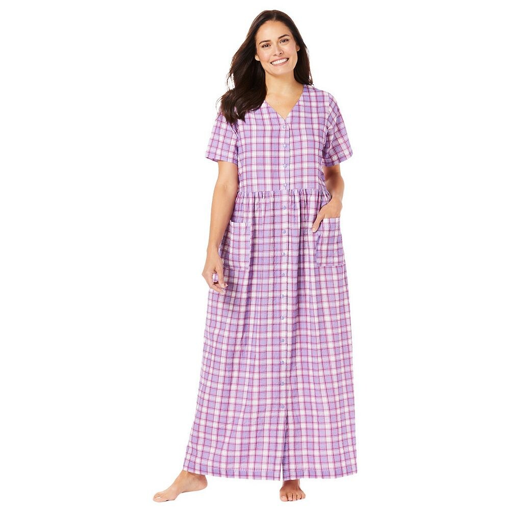 Длинный женский шезлонг из хлопчатобумажной ткани только необходимого размера больших размеров Only Necessities, цвет Purple Plaid
Длинный женский шезлонг из хлопчатобумажной ткани только необходимого размера больших размеров Only Necessities, цвет Purple Plaid