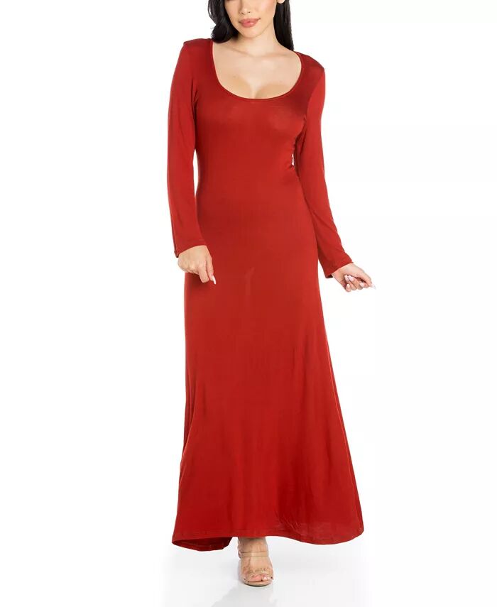 Женское длинное платье-футболка с длинным рукавом 24seven Comfort Apparel, коричневый
Женское длинное платье-футболка с длинным рукавом 24seven Comfort Apparel, коричневый