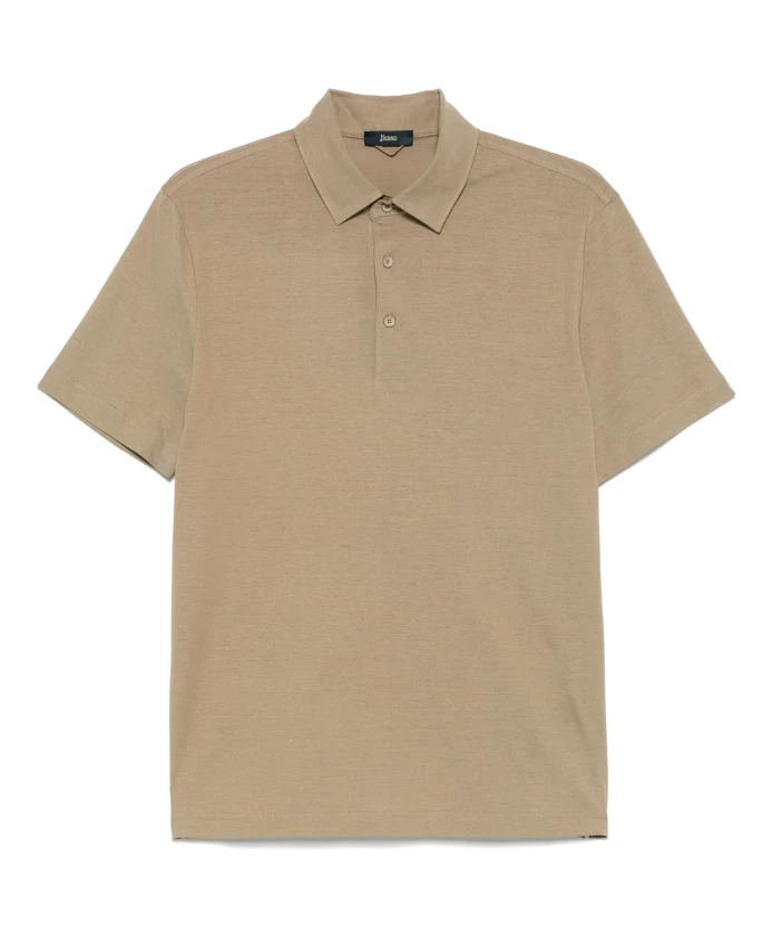 Джерсийная хлопковая рубашка поло Herno, бежевый
Джерсийная хлопковая рубашка поло Herno, бежевый