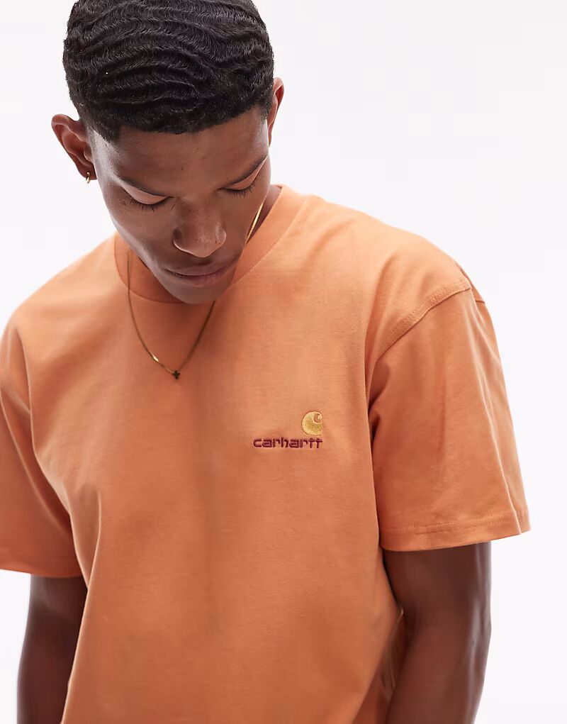 Футболка Carhartt WIP American Script оранжевого цвета
Футболка Carhartt WIP American Script оранжевого цвета