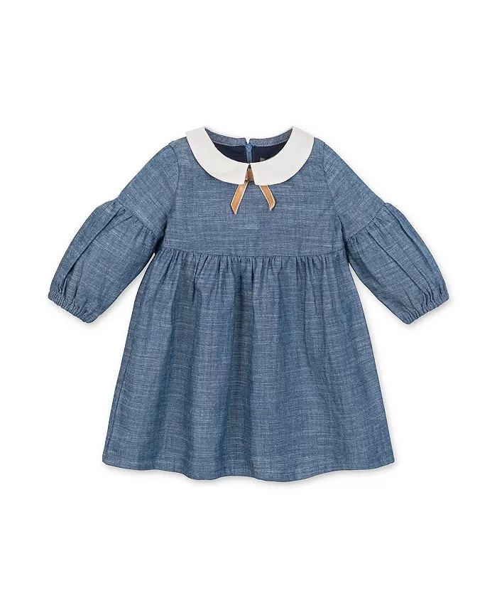 Платье из органического шамбре с завышенной талией и воротником Питер Пэн для девочек Hope & Henry, синий
Платье из органического шамбре с завышенной талией и воротником Питер Пэн для девочек Hope & Henry, синий