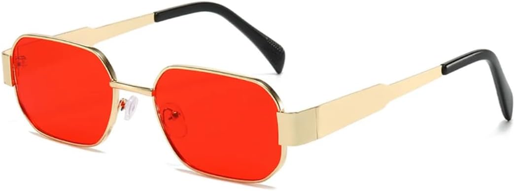 Ретро-солнцезащитные очки в металлической оправе с многоугольными линзами для женщин, модные, с прозрачными линзами конфетного цвета, защита от УФ-излучения UV400, для мужчин в стиле панк UUPTTPL, Golden Red
Ретро-солнцезащитные очки в металлической оправе с многоугольными линзами для женщин, модные, с прозрачными линзами конфетного цвета, защита от УФ-излучения UV400, для мужчин в стиле панк UUPTTPL, Golden Red