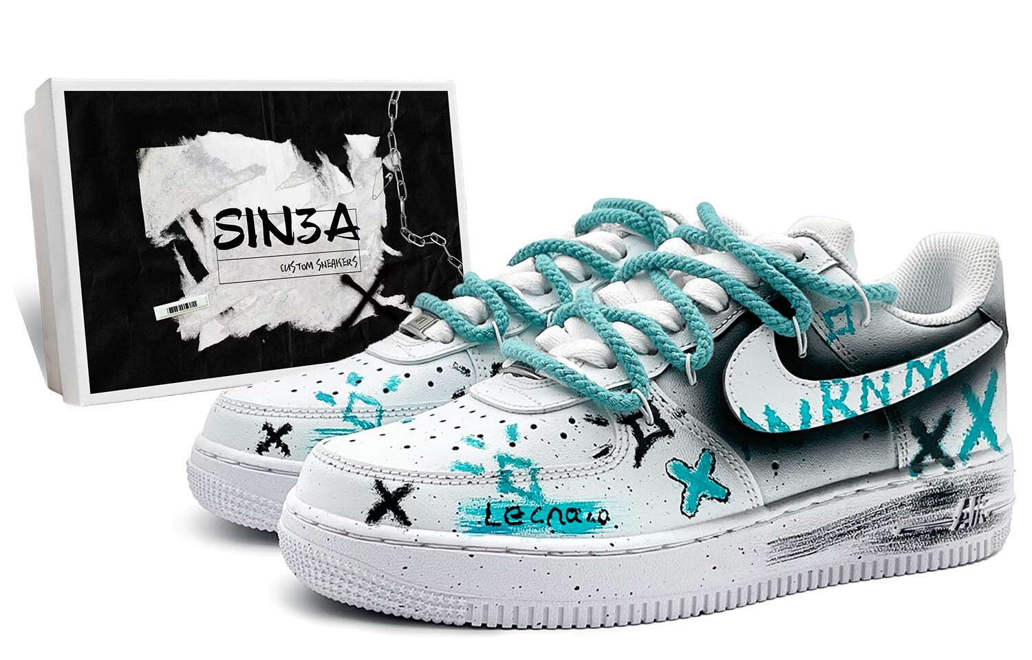 Кроссовки Nike Air Force 1 Skateboarding Shoes Unisex Low-top White/black/cyan, белый/синий/черный
Кроссовки Nike Air Force 1 Skateboarding Shoes Unisex Low-top White/black/cyan, белый/синий/черный