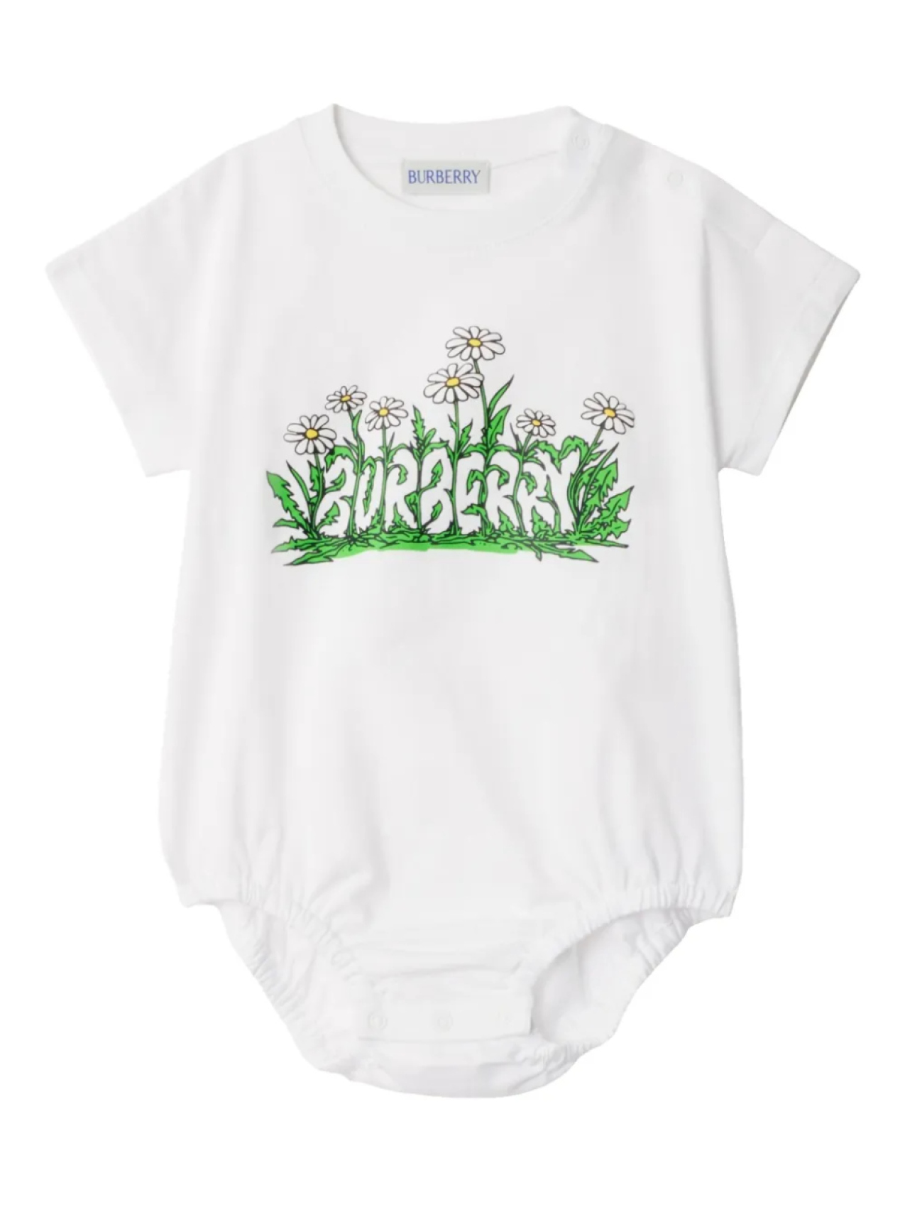 Боди с принтом логотипа Burberry Kids Daisy, белый 
Боди с принтом логотипа Burberry Kids Daisy, белый