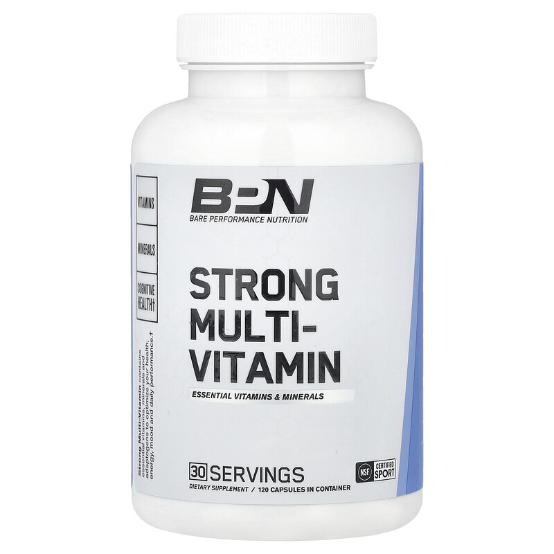 BPN, Strong Multi-Vitamin, мультивитамины, 120 капсул
BPN, Strong Multi-Vitamin, мультивитамины, 120 капсул