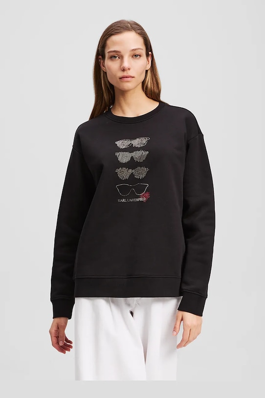 Хлопковая толстовка Karl Lagerfeld, черный
Хлопковая толстовка Karl Lagerfeld, черный