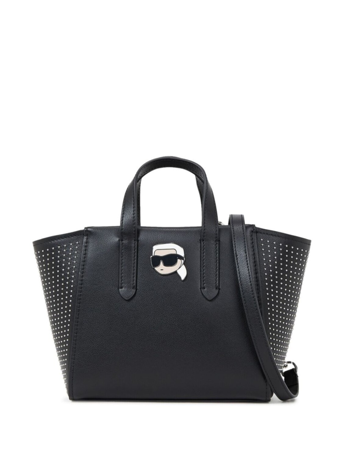 Karl Lagerfeld каркасная сумка Ikonik с заклепками, черный 
Karl Lagerfeld каркасная сумка Ikonik с заклепками, черный