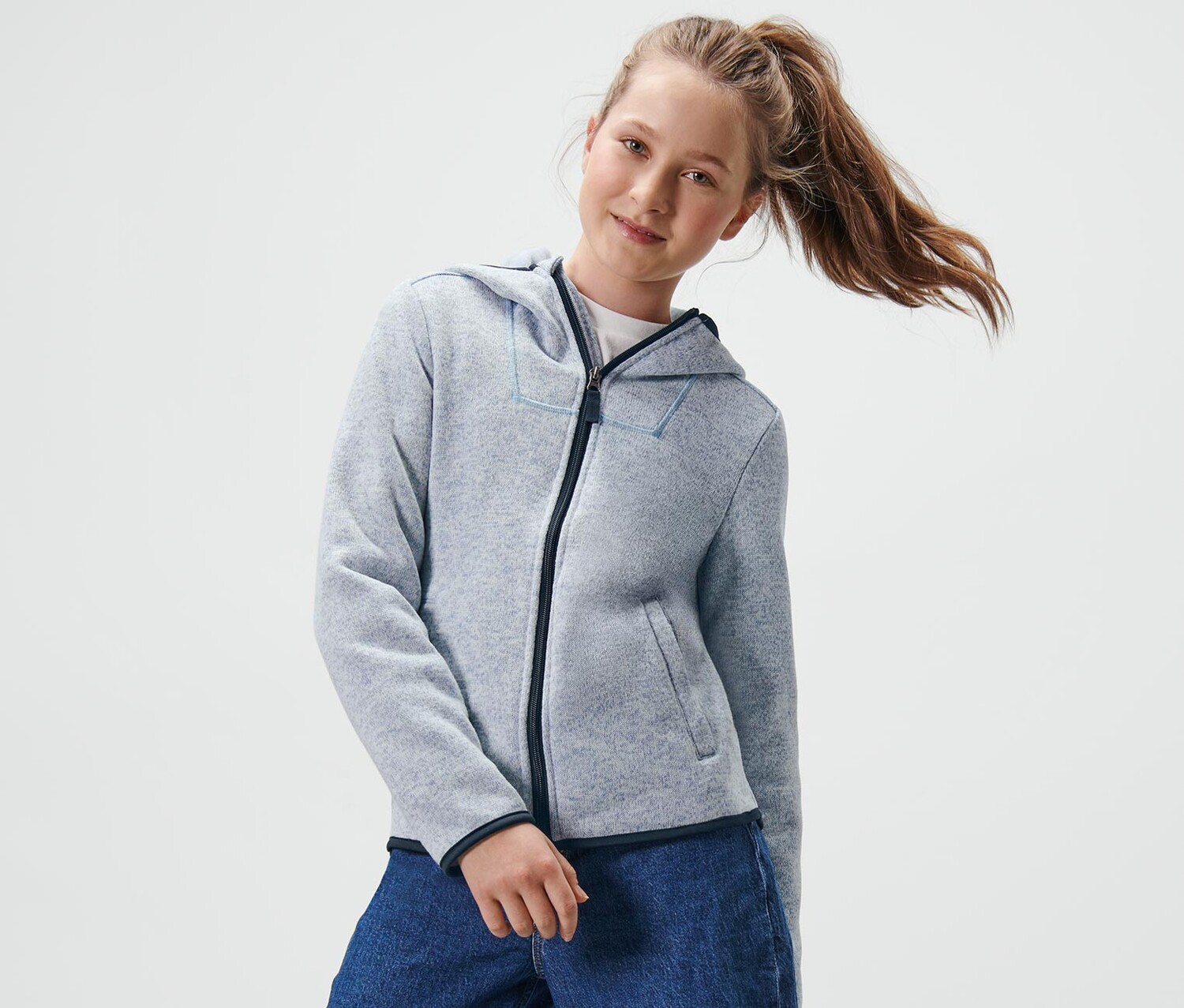 Детская вязаная флисовая куртка Tchibo, светло-синий
Детская вязаная флисовая куртка Tchibo, светло-синий