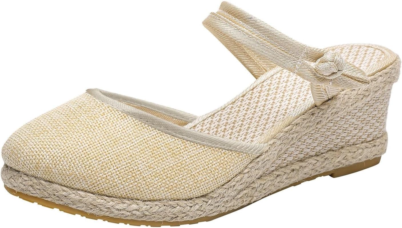 Женские босоножки с закрытым носком, элегантные, на низком каблуке, на платформе эспадрильи, летние пляжные сандалии, дышащие с поддержкой свода стопы Generic, бежевый
Женские босоножки с закрытым носком, элегантные, на низком каблуке, на платформе эспадрильи, летние пляжные сандалии, дышащие с поддержкой свода стопы Generic, бежевый