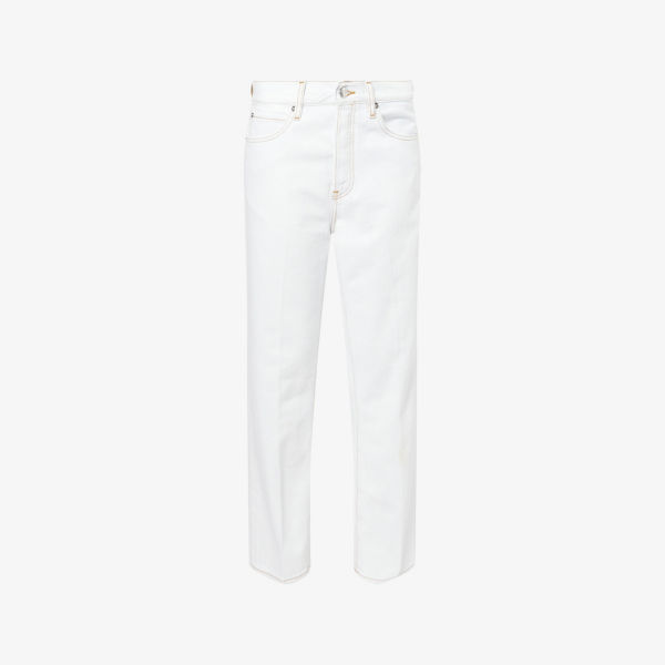 Укороченные джинсы Frame прямые с высокой посадкой, белый
Укороченные джинсы Frame прямые с высокой посадкой, белый