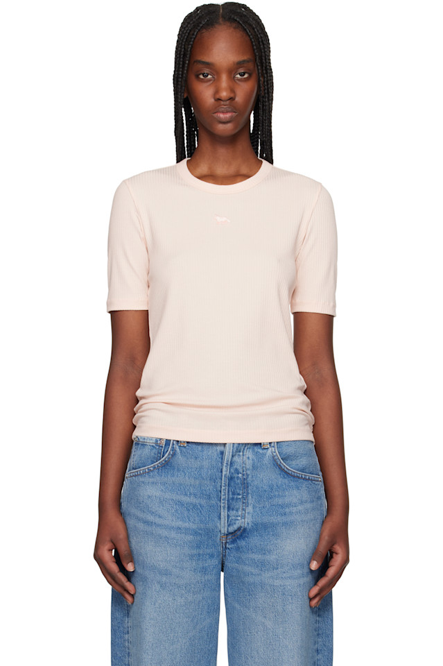 Футболка с ребрами "Baby fox" облегающего кроя Maison Kitsuné, розовый
Футболка с ребрами "Baby fox" облегающего кроя Maison Kitsuné, розовый