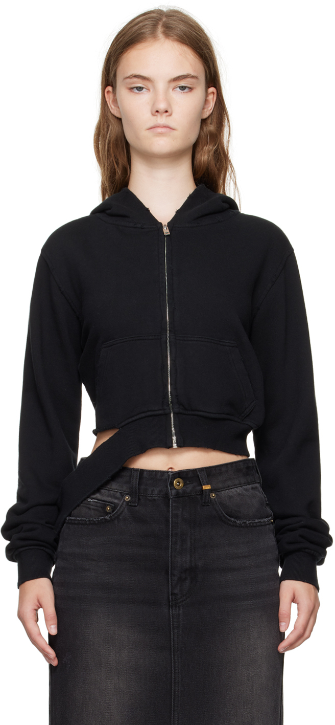 Потертая толстовка с капюшоном We11done 
Потертая толстовка с капюшоном We11done