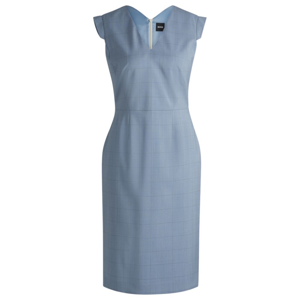 Облегающее деловое платье из шерсти в клетку BOSS, цвет patterned
Облегающее деловое платье из шерсти в клетку BOSS, цвет patterned