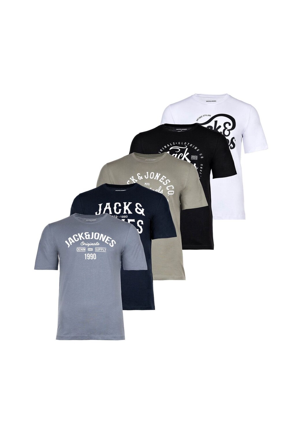 Мужская футболка, 5 шт. в упаковке - JJLEOGRA TEE CREW NECK, короткий рукав, круглый вырез, хлопок, принт с логотипом JACK & JONES, цвет Schwarz Blau
Мужская футболка, 5 шт. в упаковке - JJLEOGRA TEE CREW NECK, короткий рукав, круглый вырез, хлопок, принт с логотипом JACK & JONES, цвет Schwarz Blau