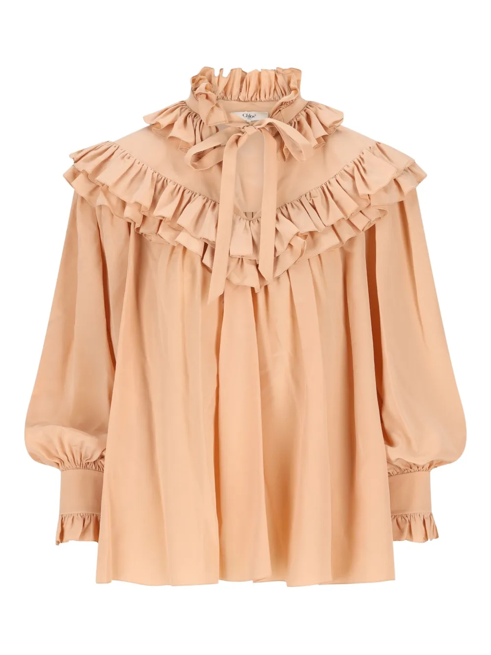Блузка с оборками Chloé, коричневый
Блузка с оборками Chloé, коричневый