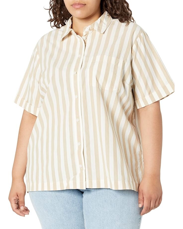 Рубашка Madewell Plus Signature Poplin Short-Sleeve Button-Down, цвет June Even Stripe Seed Khaki
Рубашка Madewell Plus Signature Poplin Short-Sleeve Button-Down, цвет June Even Stripe Seed Khaki