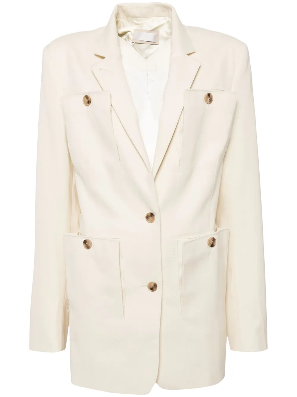 Шерстяной пиджак Litkovskaya, нейтральный 
Шерстяной пиджак Litkovskaya, нейтральный