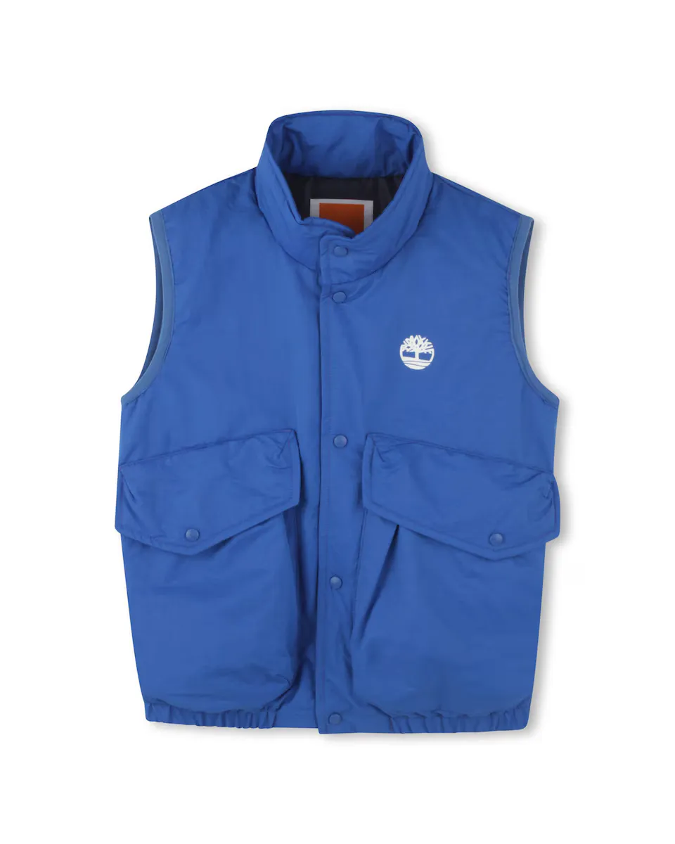 Жилет для мальчика с высоким воротником и карманами с клапанами Timberland, синий
Жилет для мальчика с высоким воротником и карманами с клапанами Timberland, синий