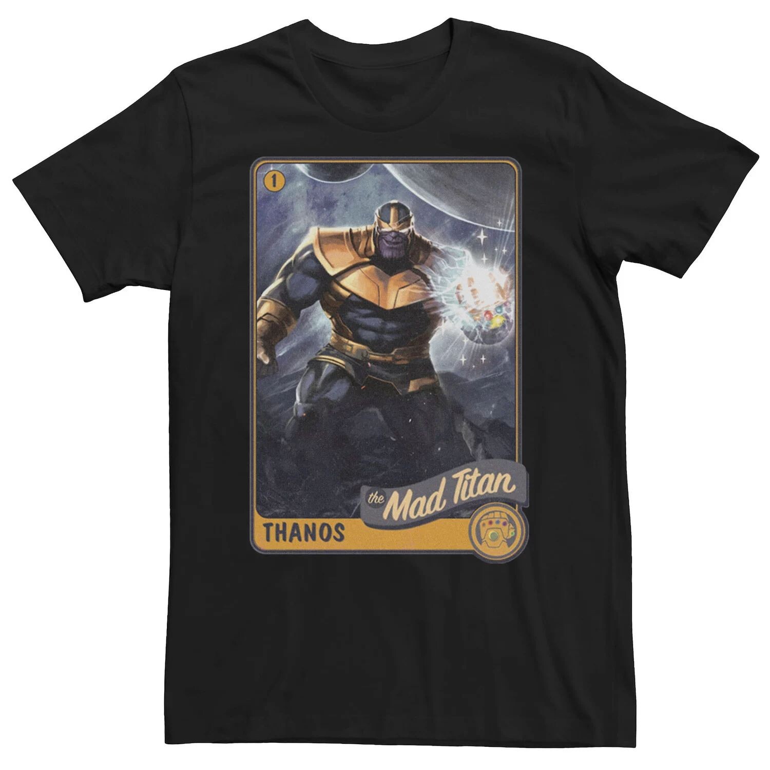 Мужская футболка с коллекционной карточкой Marvel Avengers Thanos The Mad Titan Licensed Character
Мужская футболка с коллекционной карточкой Marvel Avengers Thanos The Mad Titan Licensed Character