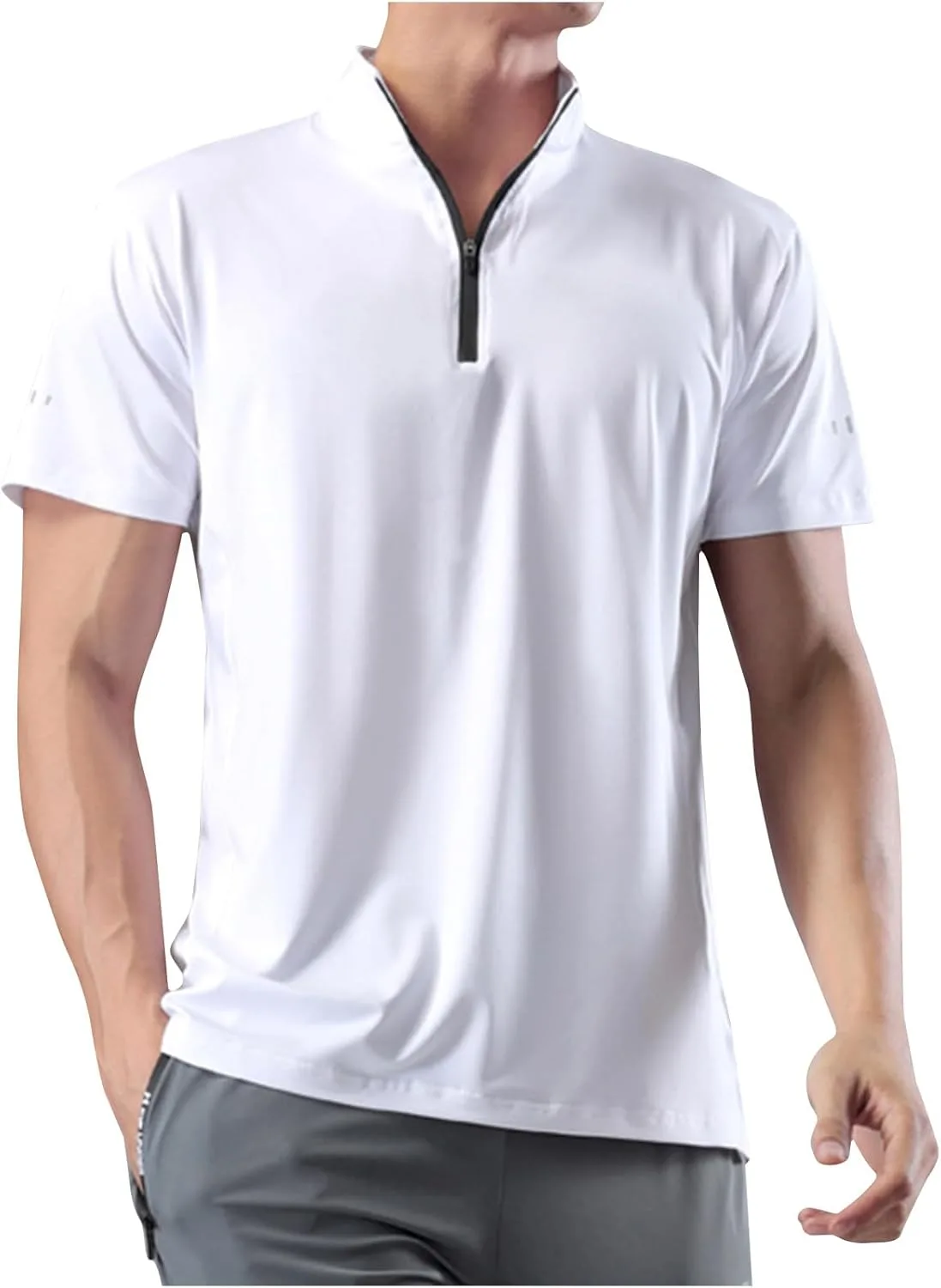 Akklian мужская спортивная футболка 1/4 Zip с короткими рукавами Waterproof Slim Fit для бега и тренировок
Akklian мужская спортивная футболка 1/4 Zip с короткими рукавами Waterproof Slim Fit для бега и тренировок