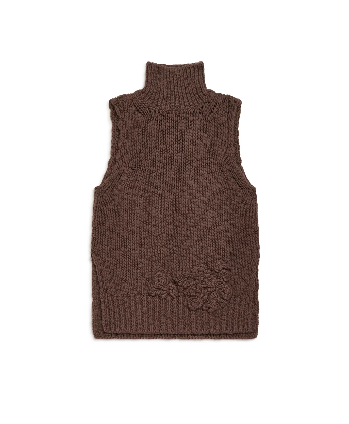 Вышитая шерстяная блузка Maliparmi, коричневый
Вышитая шерстяная блузка Maliparmi, коричневый