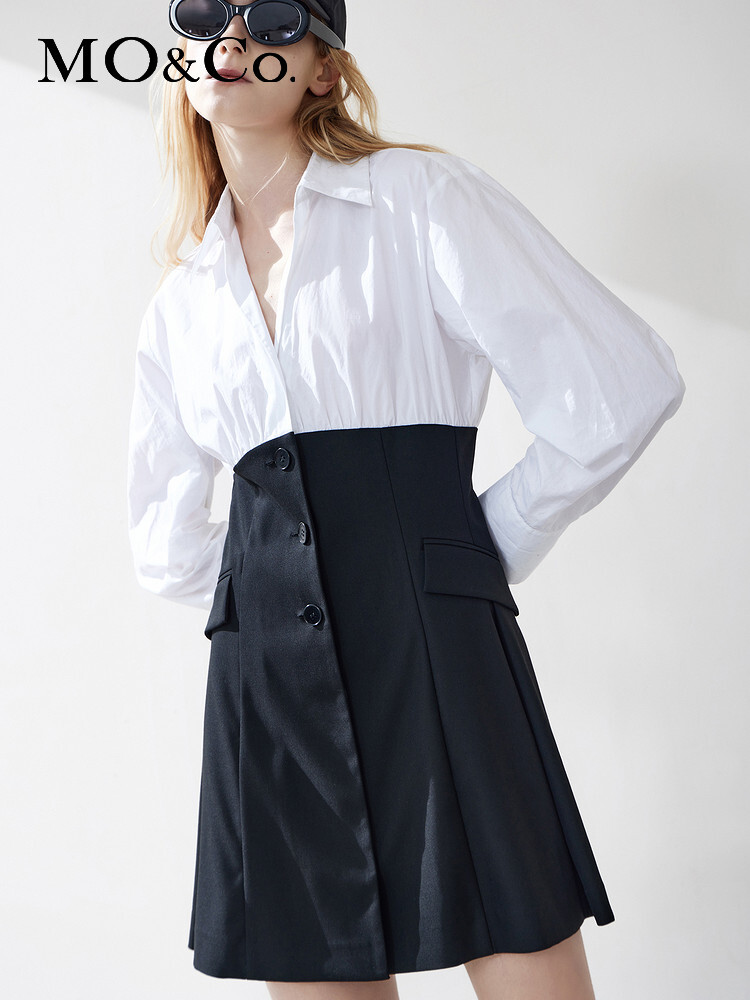 Платье-рубашка Moco с высокой талией, белый
Платье-рубашка Moco с высокой талией, белый